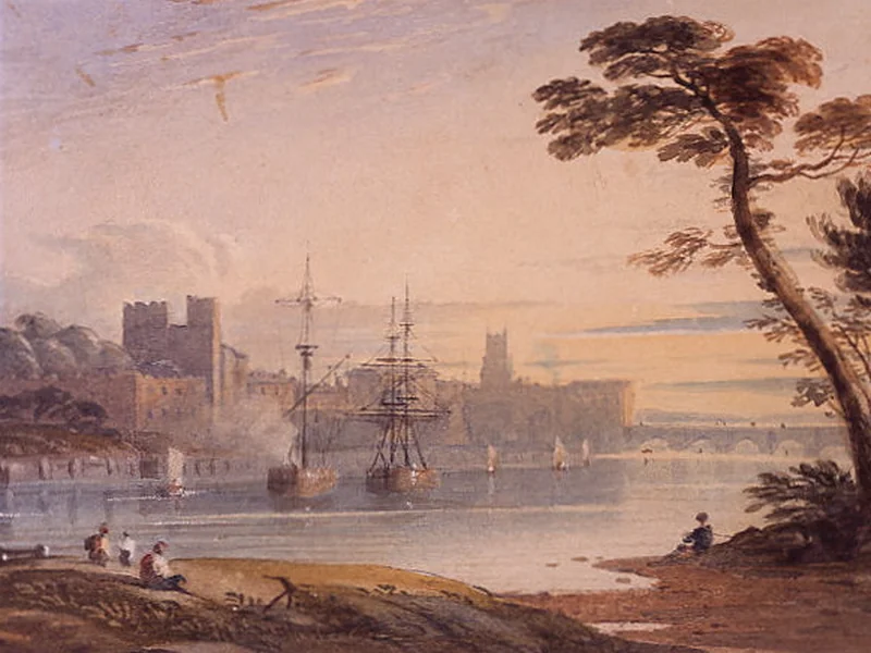 1778-John Varley - Una veduta di Chester